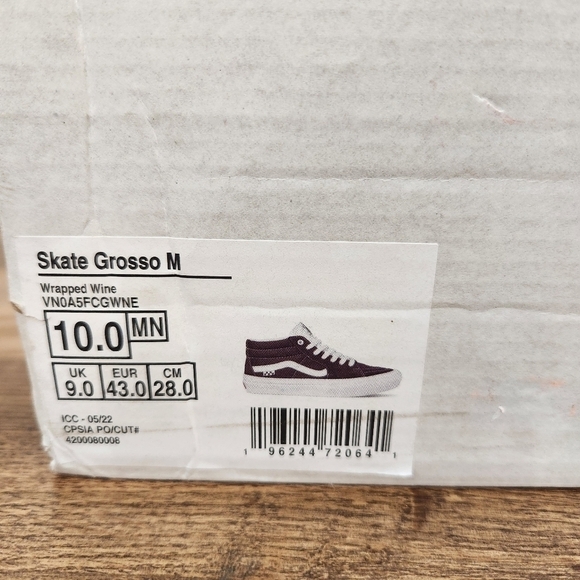 Vans Off the Wall Skate Grosso Leather Suede High Tops, Brown, Men's 10 NWOT - Picture 7 of 8